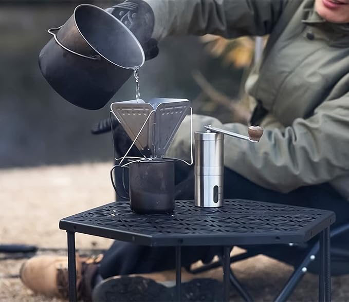 S'more Iron Outdoor Camping Table, Combination Picnic Table with Carry Bag, Portable Splicing Beach Table for Camping, Picnic, Travel, RV, BBQ, Hiking, Beach, 2-Pack