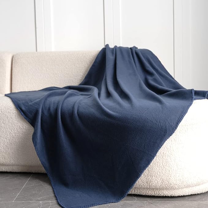 Fleece Throw Blankets 6 Pack Bulk Blankets Solid 50 x 60 inch Kids Lightweight Warm Soft for Pet Cozy Travel Blankets Airplane Small Throws Camping Gifts Assorted Blankets for Home, Bed, Sofa, Dorm