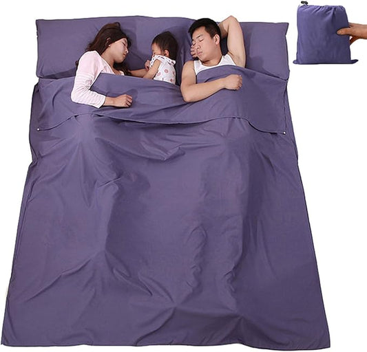 Sleeping Bag Liner, Lightweight Portable, Soft Travel and Camping Sheet, with Compact and Carry Bag, for Travel, Hotel