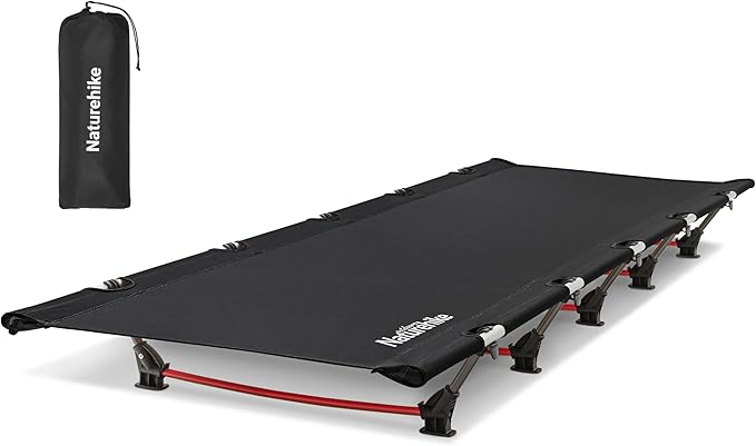 Naturehike GreenWild Camping Cot, Ultralight Folding Backpacking Cot, 60-Second Easy Set-Up, Supports 330lbs, Portable Camping Bed for Adults for Camping Hiking Travel Home