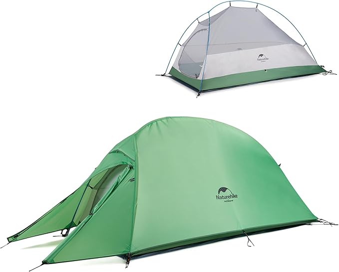 Naturehike Cloud Up 1 Person Tent, Lightweight Backpacking Tents for One Man, Waterproof Ultralight One Person Tent for Camping Hiking Backpacking