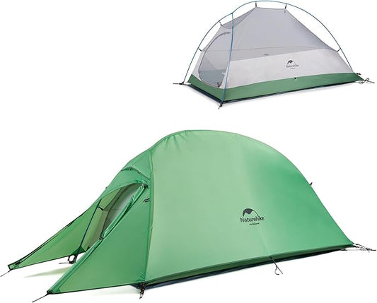 Naturehike Cloud Up 1 Person Tent, Lightweight Backpacking Tents for One Man, Waterproof Ultralight One Person Tent for Camping Hiking Backpacking