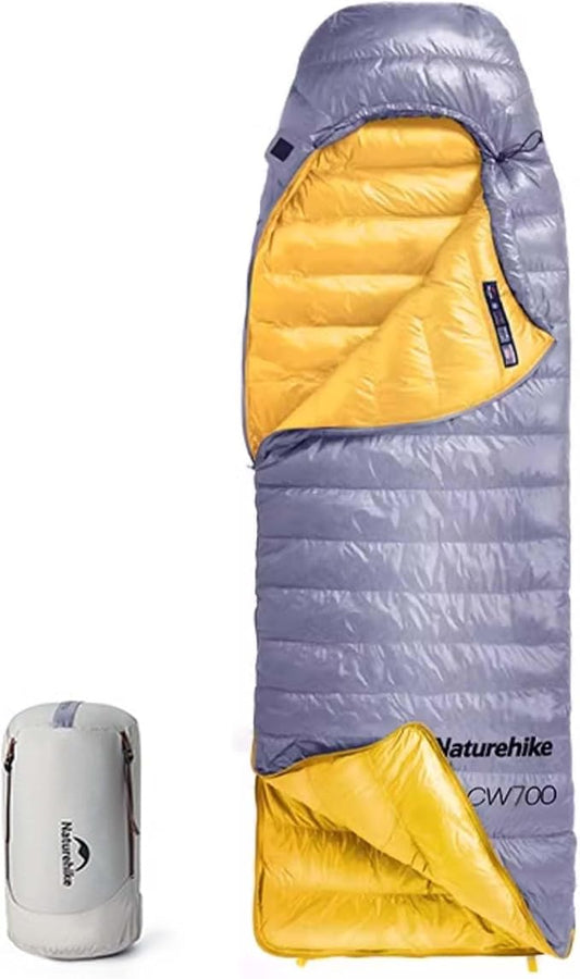 Naturehike CW700[2025 Upgrade] Ultralight Down Sleeping Bag [ -26.2°C~-1.7°C,1074g] All Season Camping Sleeping Bags for Cold Weather Adults Backpacking,Hunting and Campers with Storage Bag