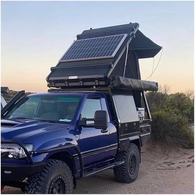 Triangle Hard Shell Rooftop Tent Outdoor Car Camping Tent Aluminum Hardshell Roof Top Tents with Solar Panel