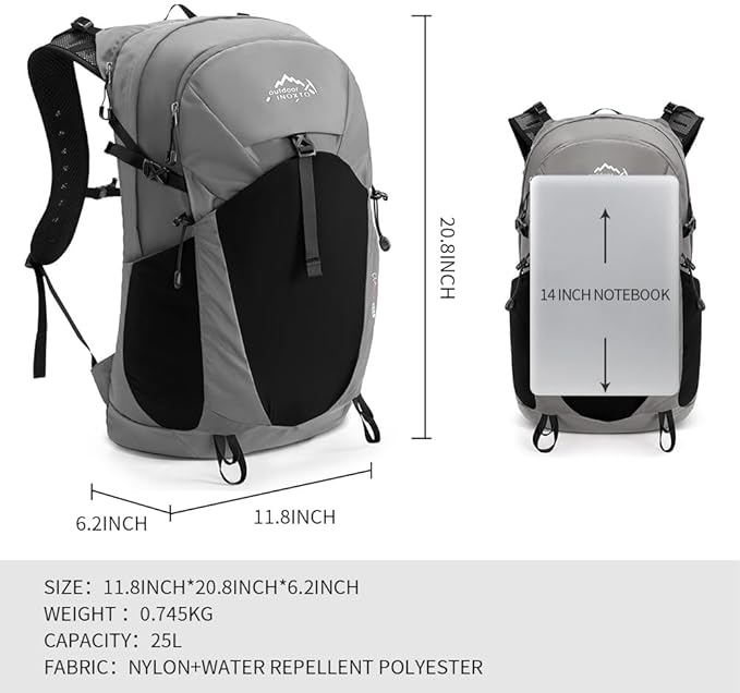 IX INOXTO Hiking Hydration Backpack with 3l Water Bladder for Women and Men 25L Water Backpack for Hiking, Cycling, Climbing, Camping