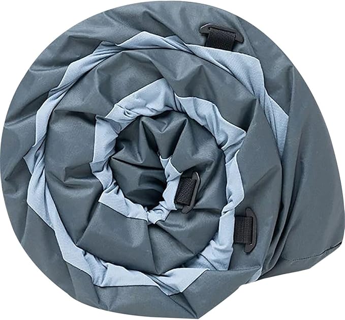 HEST Foamy Camping Mattress Pad - Memory Foam Portable Roll Up Sleeping Cot Mattress for All Adventures - Dual Layer Comfort & Support - No Pump Needed - Water-Resistant Design - Easy Carry Handle