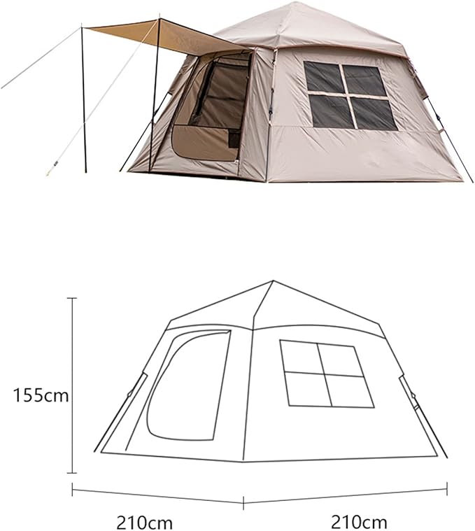 Camping Tent Cabin Tent 2 Person Backpacking Tent Lightweight 4 Season Camping Tent for Outdoor Mountaineering