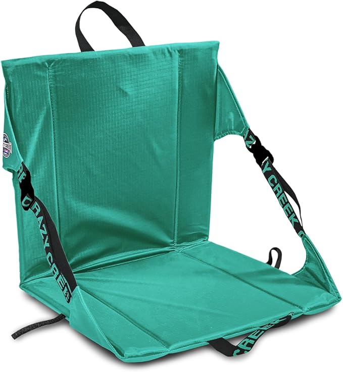 Crazy Creek Original Chair Perfect for Stadium Seats, Camping, Hiking & More, Comfort on All Terrains, Adjustable Straps, Lightweight Design, Water-Resistant Mint