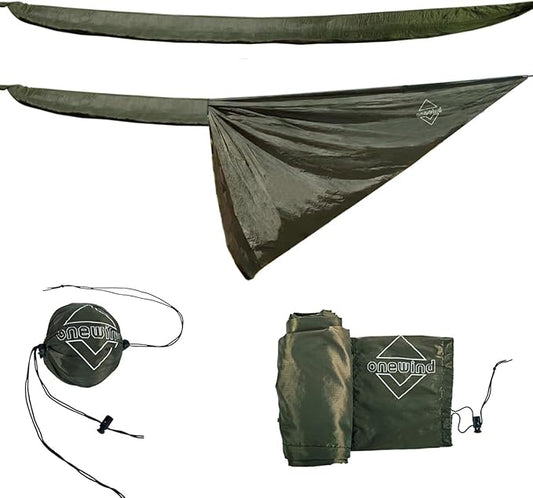 Onewind Premium Hammock Tarp Sleeve 12ft Camping Tent Rain Fly Snakeskin for Tarp Easy Storage and Display, Hiking and Backpacking, Lightweight and Durable Water Resistant, OD Green