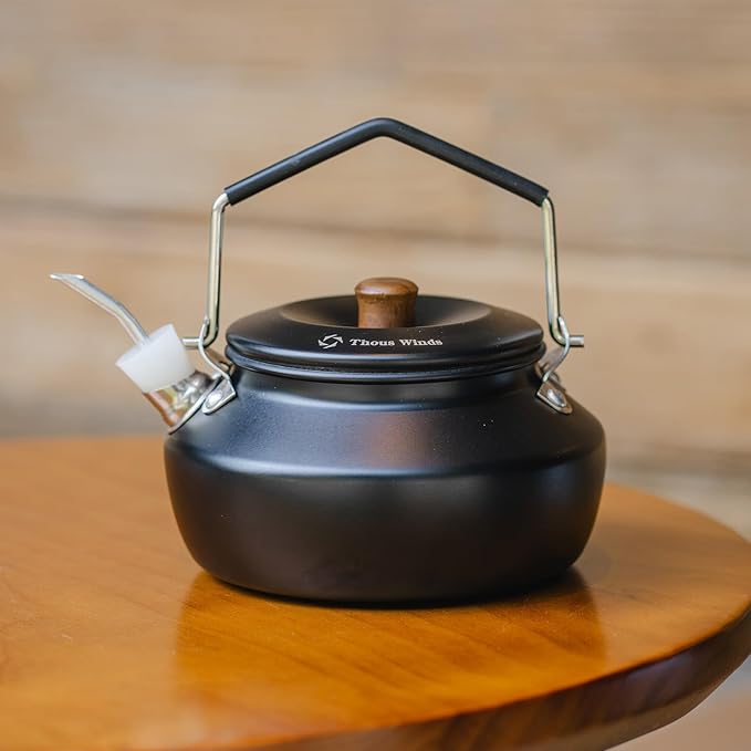 Thous Winds 0.6 Liter Stainless Steel Camping Kettle with Extension Spout