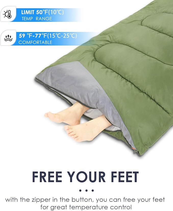 Sleeping Bags for Adults Cold Weather - 20 Degree Big&Tall Size Backpacking Lightweight Waterproof for Girls Boys Mens Teen Women for Camping Hiking Outdoor Travel Hunting with Compression Bags