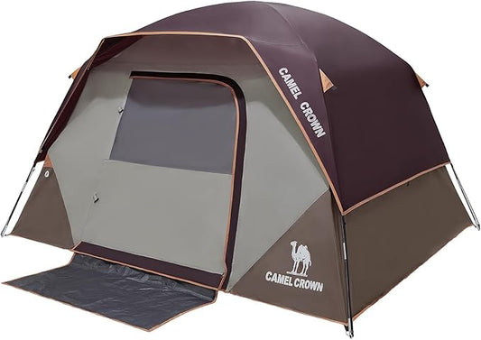 CAMEL CROWN Tents for Camping 4/6 Person Tent Waterproof Easy Setup Backpacking Tents