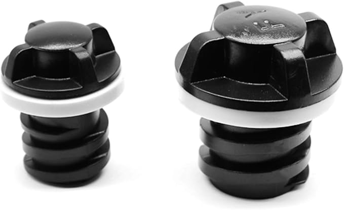 2 Pack Drain Plugs for RTIC Coolers, Large & Small Cooler Drain Plugs Compatible with RTIC 20QT, 45QT, 65QT Coolers with New Two Drains
