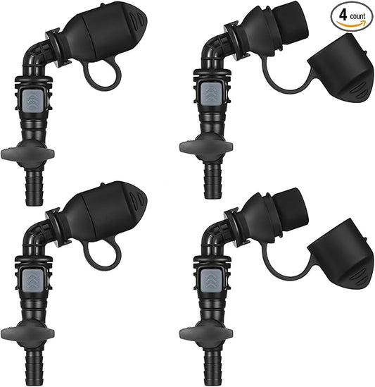 4 Packs Hydration Bladder Valve Replacement Mouthpiece Replacement Hydration Pack Mouthpiece Backpack Valve Compatible with Most Water Backpack and Brands