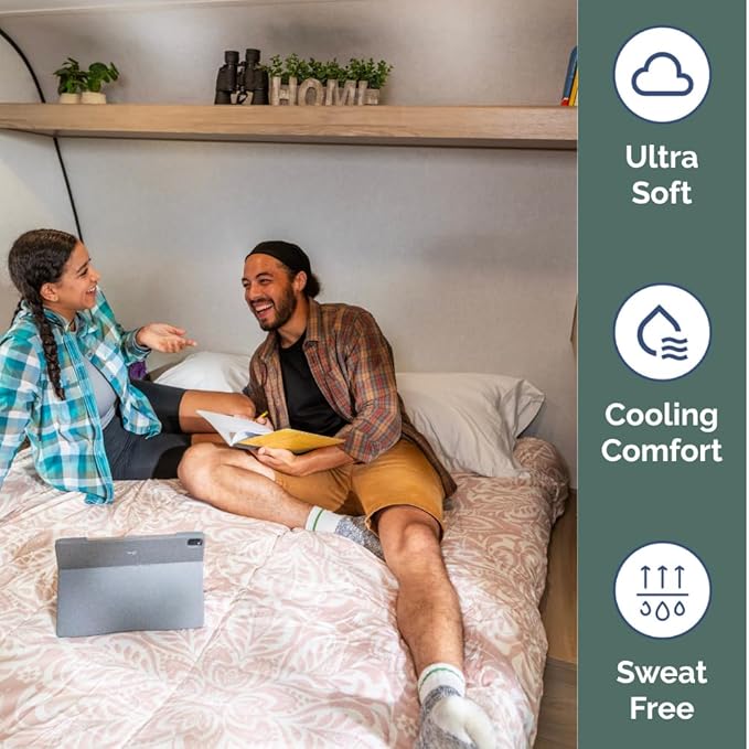 Cozyway 1/3 Bifold RV Short Queen Mattress - 6 Inch Memory Foam, Perfect for RVs and Campers, Queen Short Mattress Alternative