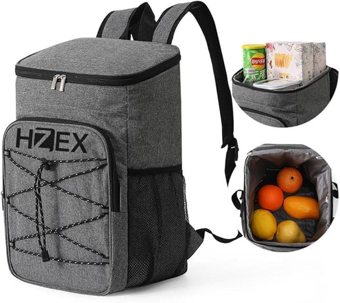 25L Insulated Cooler Backpack – Leak Proof Travel Back Pack Cooler for Hiking, Camping, Beach, Picnic & Outdoor Adventures – Large Capacity Soft Cooler Bag for Men & Women, Keep Food - Drink Cold
