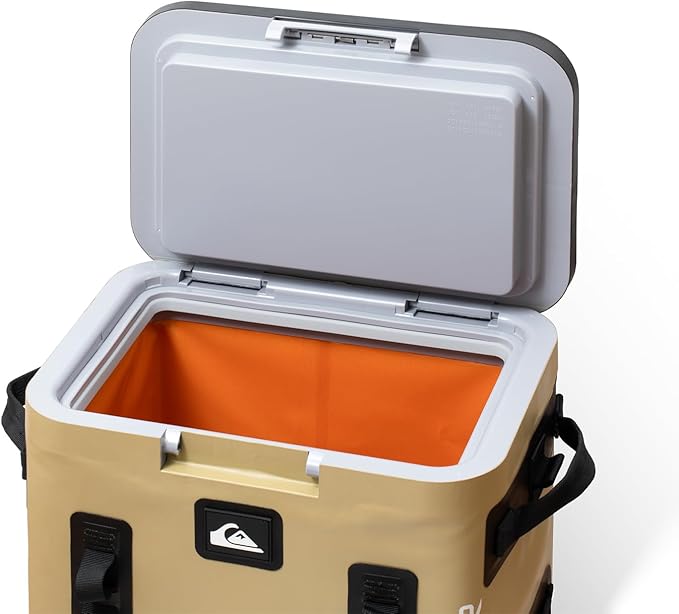 Quiksilver Zipperless Backpack Cooler 30L, Holds 36 Cans, 48 Hour Insulation, Leakproof & Waterproof Design, Heavy Duty TPU, IPX7, Padded Straps, Kangaroo Pockets
