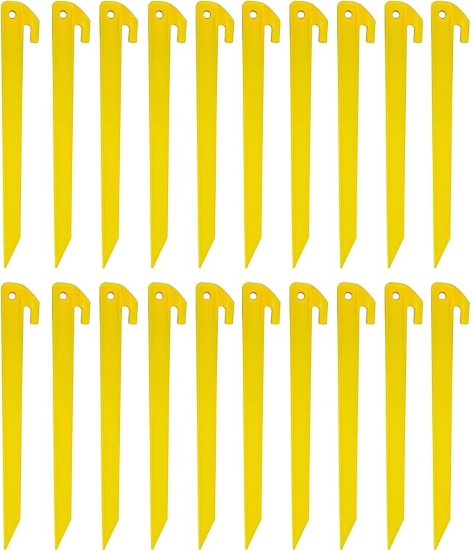 20x Heavy Duty Plastic Tent/Awning pegs, Tent Stakes, Sand Stakes for Beach, 300mm / 12Inch Length, Camping Caravan