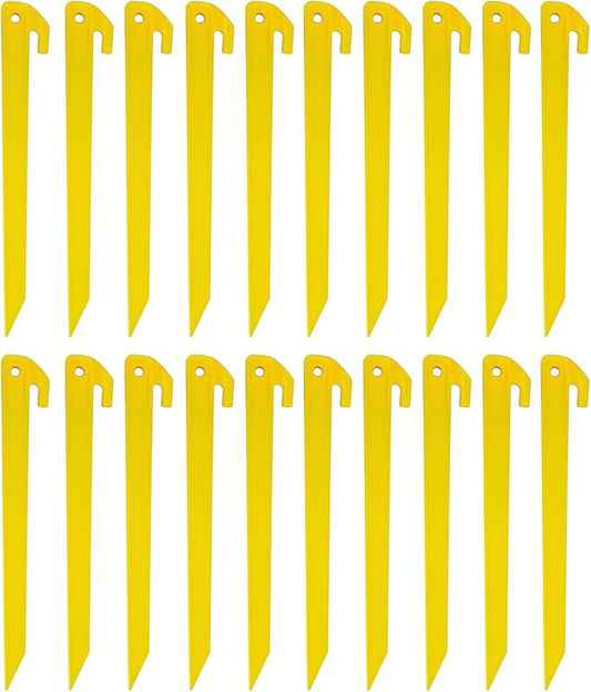 20x Heavy Duty Plastic Tent/Awning pegs, Tent Stakes, Sand Stakes for Beach, 300mm / 12Inch Length, Camping Caravan