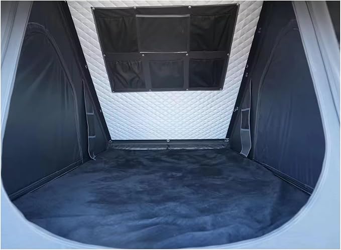 Hard Shell Rooftop Tent with Solar Panel & Winter Thermal Layer | 2-Person All-Weather for Jeep SUV Truck Van | 4-Season Hardshell Camping
