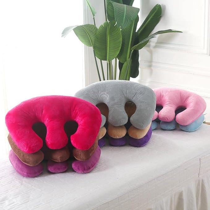 Soft Detachable Chest Pillow Chest Pad Breast Support Pillow Feminine Bolster for SPA Beauty Salon Massage Table for Better Sleep - Grey