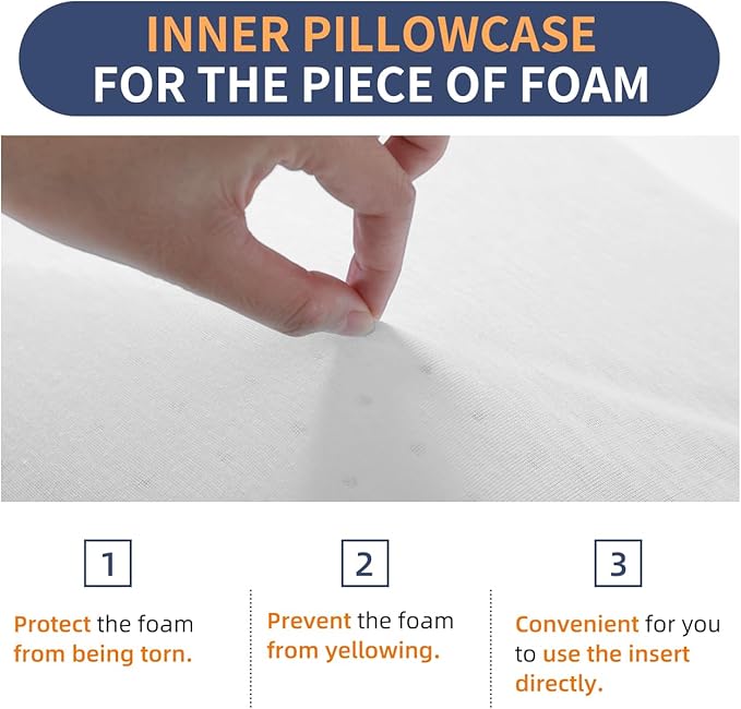 LOFE Adjustable Foam Pillow's One Layer - 1 Height 1.2'' Insert for Cervical Pillow for Neck Pain Relief, CertiPUR-US Flat Foam Piece, Ultra Thin Pillow for Stomach Sleeper, White, Medium Firm