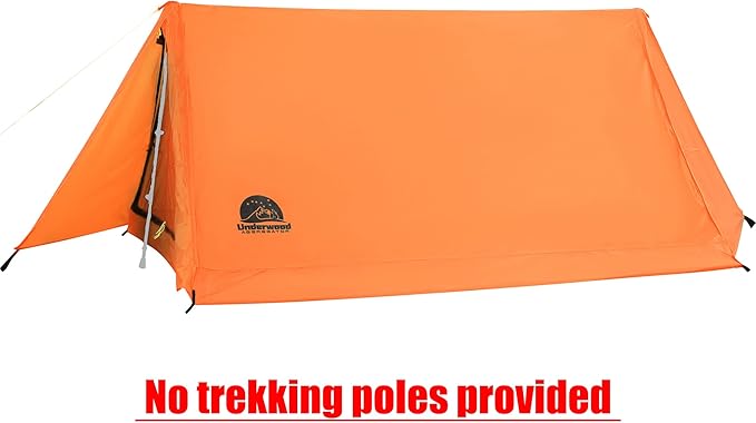2-Person Trekking Pole Tent for Backpacking - Ultralight A-Frame Backpacking Tent, Two Person Waterproof Hiking Tent for Camping, Lightweight Camping Tent for Scouts, Trekker (No Poles)