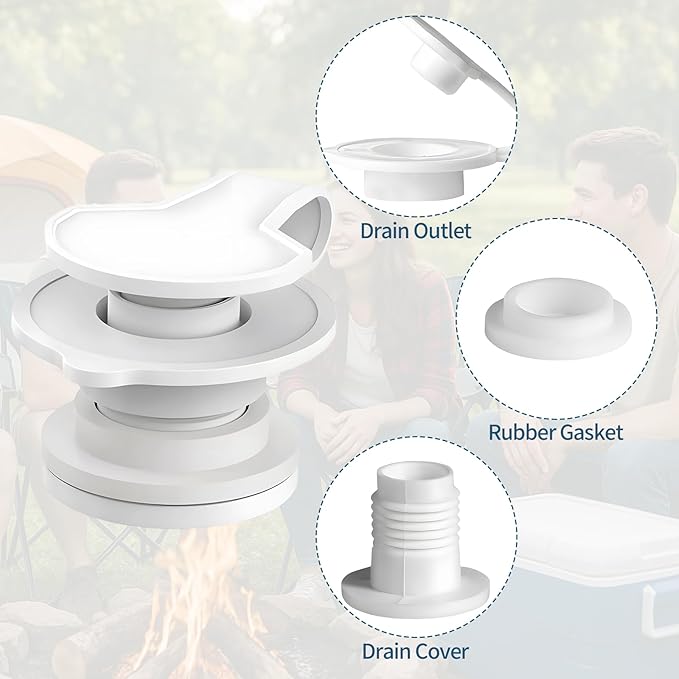2PCS Coleman Cooler Drain Plug Kit,1" Cooler Drain Plug Replacement for Coleman Coolers Parts, Easy Installation for Compatible Models