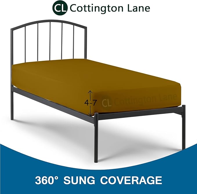 Cot Fitted Sheet 28 x 75, 100% Egyptian Cotton, 1 PC Cot Size Bottom Sheet Only, Perfect for Narrow Twin, Camp Bunk, Army Cots, Trifold Mattress, Camping Cot, Guest Bed Replacement(Sand Taupe)