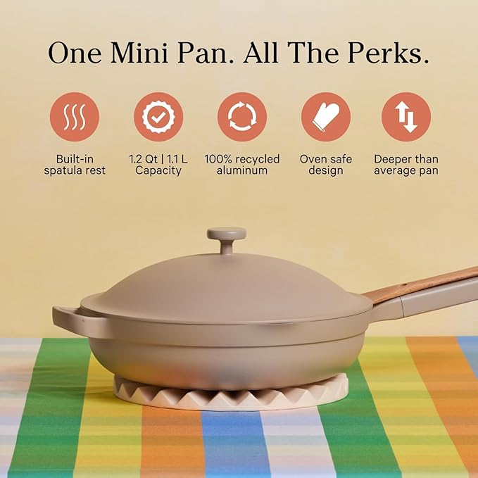 Our Place Mini Home Cook Duo - 8.5" Always Pan & Small Perfect Pot Bundle | Multi-Functional Cookware Set Replaces 18 Pieces | Steam