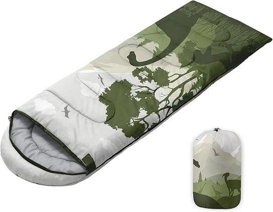 Sleeping Bags for Adults Youth Kids,3D Printing Camping Sleeping Bag for Girls Boys Lightweight Waterproof Cold/Warm Weather Sleeping Bag for 3 Seasons