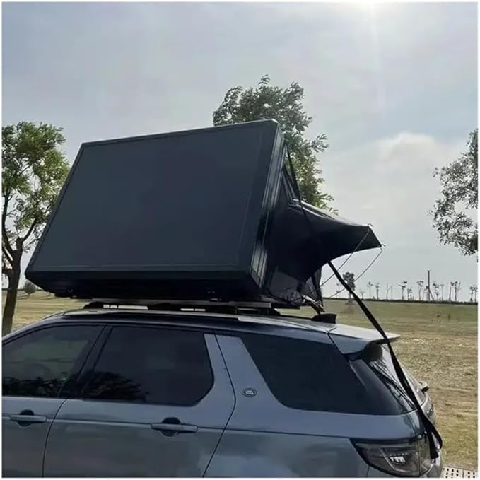 Camping Car roof top Tent Hard Shell Car Roof Top Tent SUV 4X4 Camping Car Roof Top Tent 4 Person(Dark Khaki)