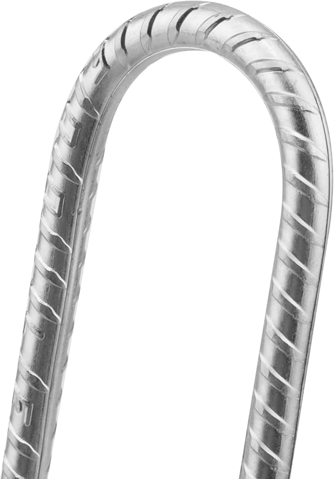 12 Pack 12 Inch U Shaped Rebar Stakes, Silver U Rebar Hook Ground Pegs, Trampoline Wind Anchors Stakes for Camping Tents