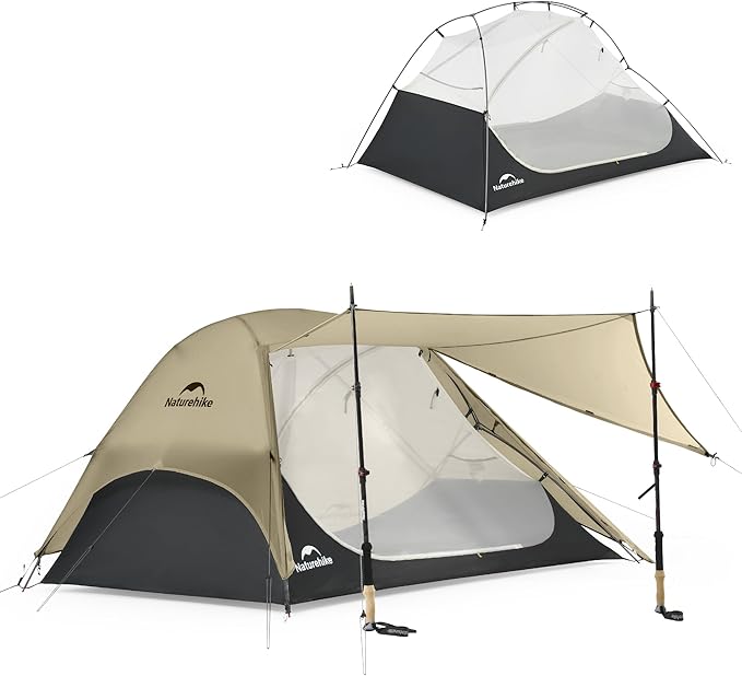 Naturehike Star River UL 2 Person Backpacking Tent, Double Layer Waterproof Two Person Tents, Lightweight Backpacking Cycling 2 Person Tent