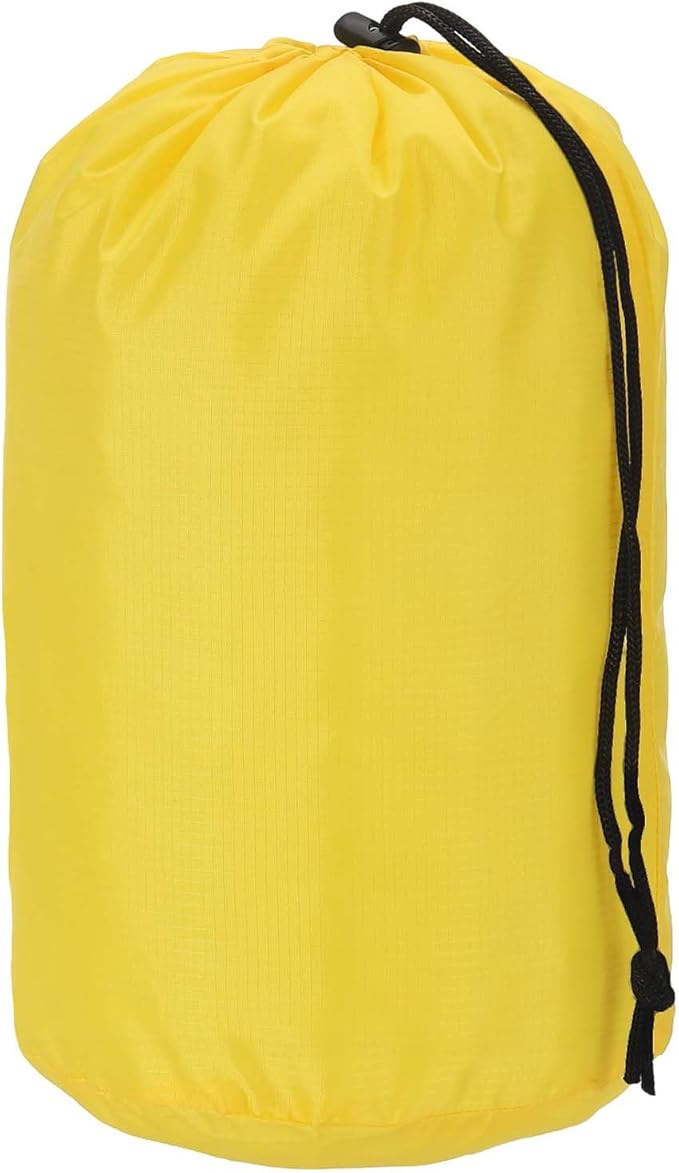 Stuff Sack, Nylon Waterproof Storage Sacks Portable Drawstring Dry Stuff Bag Gear Organization with Toggle, 9x16Inch Fit for Backpacking Camping Traveling Hiking(Yellow)