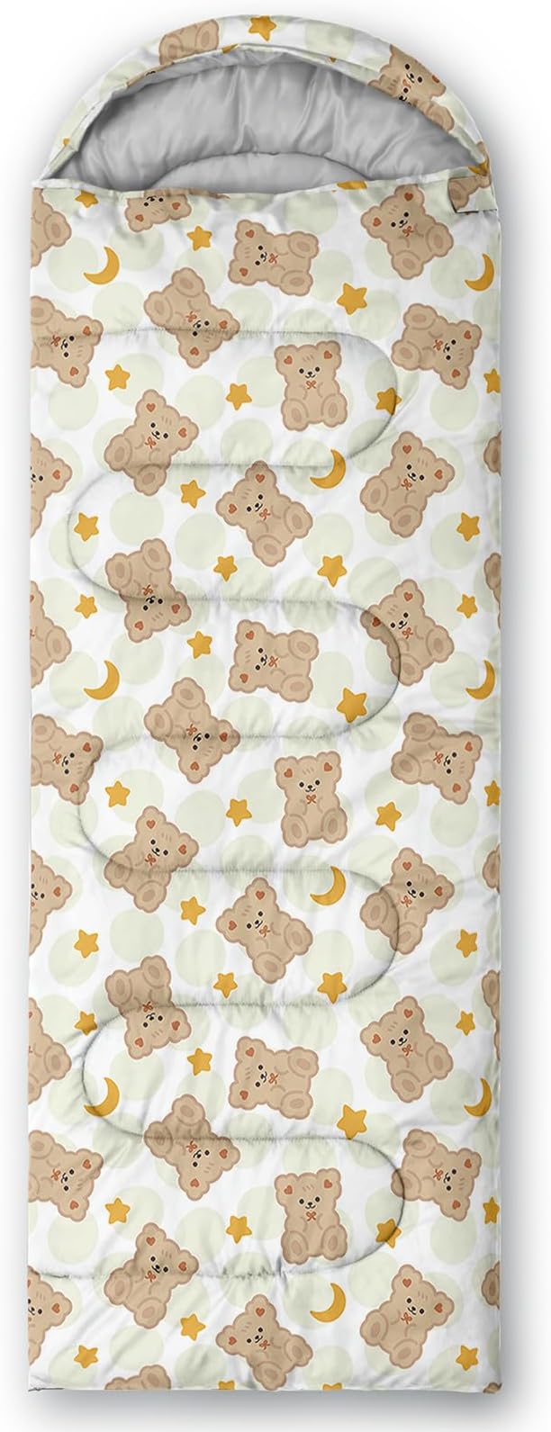 AILONEN Kawaii Puppy Sleeping Bag for Kids Boys Girls,Warm and Cool Weather,Lightweight,Waterproof Backpacking,Cartoon Cute Dog & Duck Animal Themed Blue Sleeping Bag for Camping