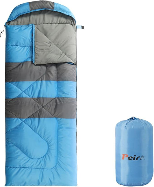 Sleeping Bags, Camping Sleeping Bag for Adults, 3 Season Warm & Cool Weather, Lightweight Waterproof Sleeping Bags for Indoor Outdoor Camping Traveling Backpacking, Pink/Blue/Black