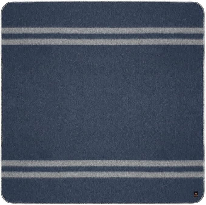 Thick Alpaca Wool Blanket Heavyweight Camping Blanket for Indoors or Outdoors | Soft Peruvian Alpaca Blankets (Blue Jean - Soft Gray, King)