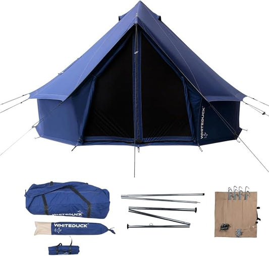 WHITEDUCK Regatta Canvas Bell Tent - w/StoveJack, Waterproof, 4 Season Luxury Camping and Glamping Yurt Tent Outdoor