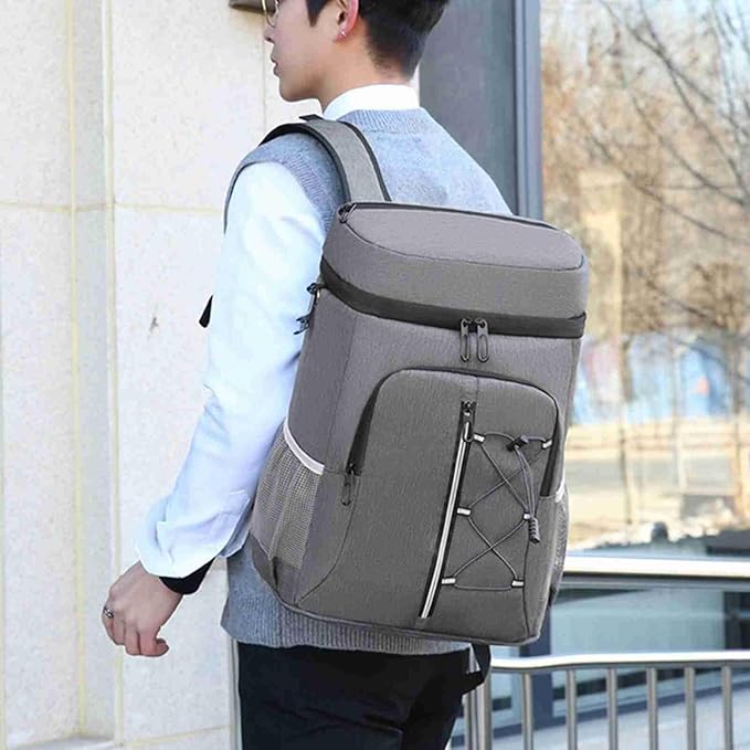 Insulated Cooler Backpack Leak Proof Aluminum Foil Inner Oxford Exterior for Camping Hiking Outdoors