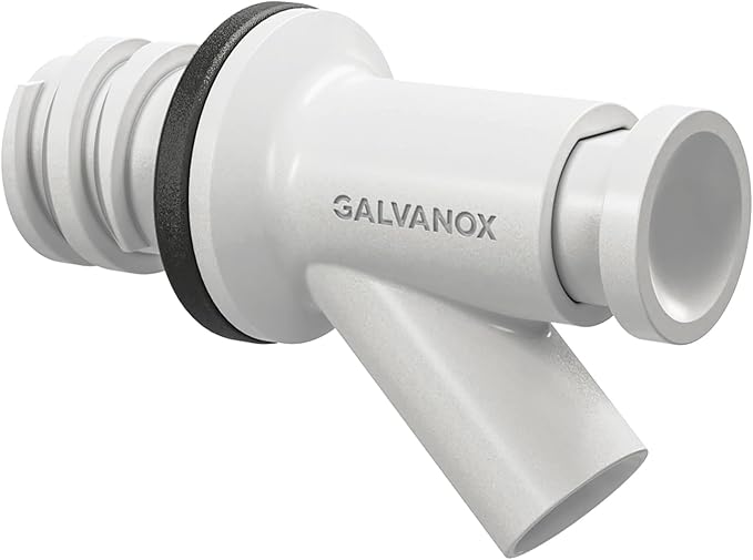 Galvanox Spigot Drain Plug Designed for Yeti Tundra Coolers and Tank Bucket Models, Push-Button Water Dispenser with Double Seal Leak-Proof Design (White)