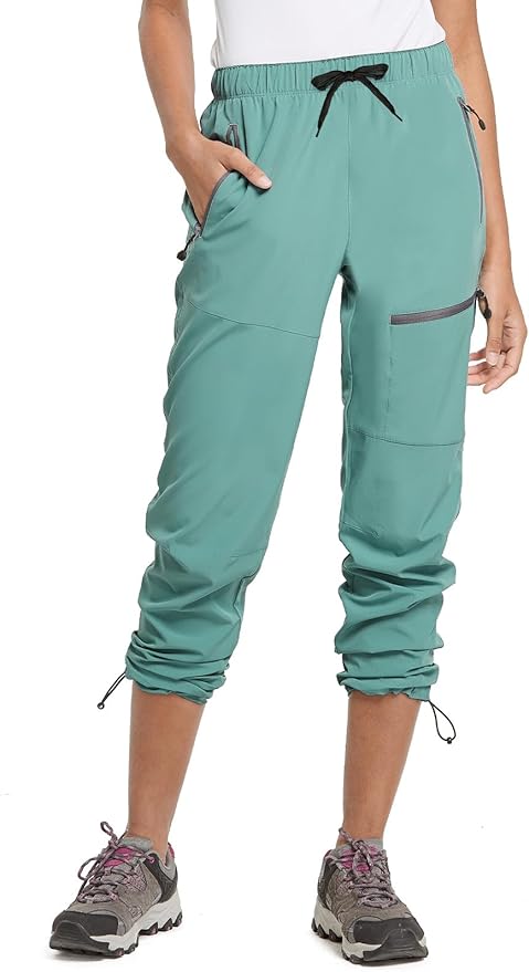 baleaf Women's Hiking Pants Quick Dry Lightweight Water Resistant Elastic Waist Cargo Pants for All Seasons