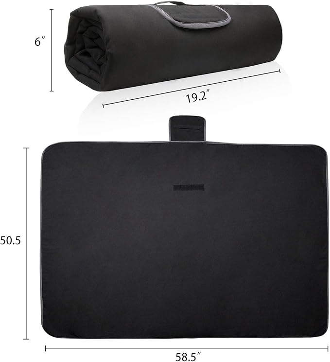 Tirrinia Large Waterproof Outdoor Blanket, Soft Warm Windproof Stadium Blanket with Sherpa Fleece and Foldable for Outdoor Sport, Baseball, Football, Beach, Concerts, Car