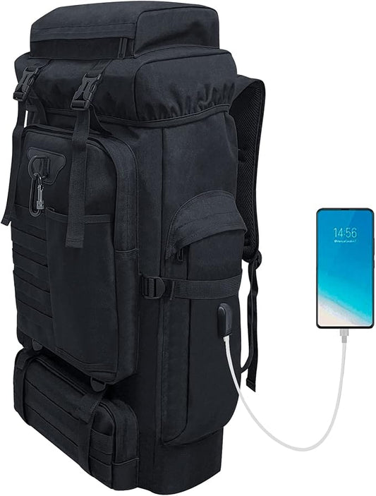 80L/100L Hiking Camping Backpack Outdoor Travel Climbing Rucksack Military Trekking Knapsack Molle 3 Days Assault Pack