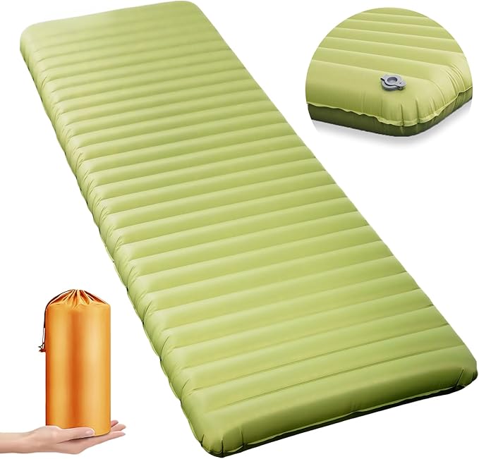 Ultralight Inflatable Sleeping Pad for Camping and Backpacking, 72x26 inches, 3.62-inch Thickness, Waterproof & Easy Inflation, Lightweight Sleeping Pad for Outdoor Adventures