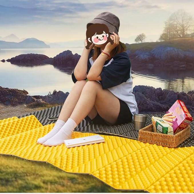 IXPE Camping Sleeping Pad, Ultra-Light Cold-Resistant (-30°C) Tear-Resistant Waterproof, Closed-Cell Foam for Winter Hiking/Backpacking 185cm x55cm