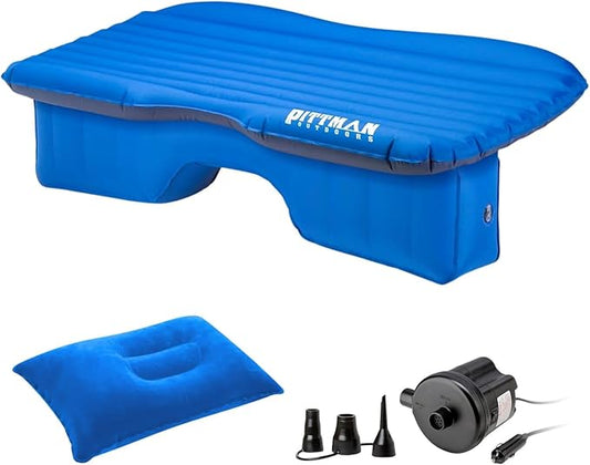 Pittman Outdoors AirBedz PPI-BLU-TRKMAT Inflatable Fabric Rear Seat Truck Air Bed Mattress | 5 Feet in Length | Fits Full-Sized Trucks and SUV's, Blue