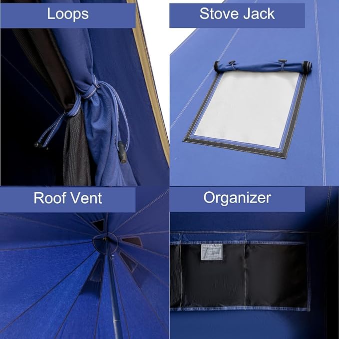 WHITEDUCK Regatta Canvas Bell Tent - w/StoveJack, Waterproof, 4 Season Luxury Camping and Glamping Yurt Tent Outdoor