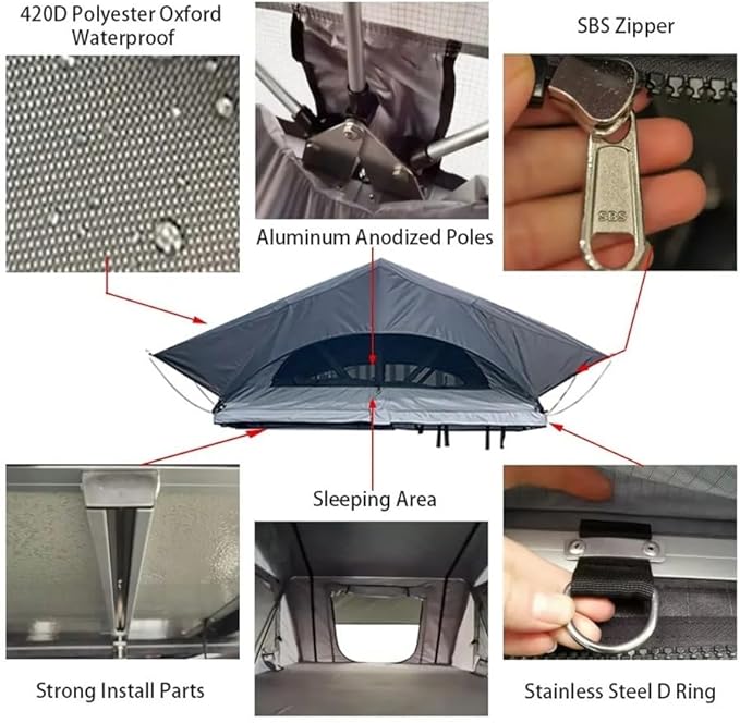 Tents Outdoor Camping Tent Soft Shell Roof Top Tent for Camping Car Roof