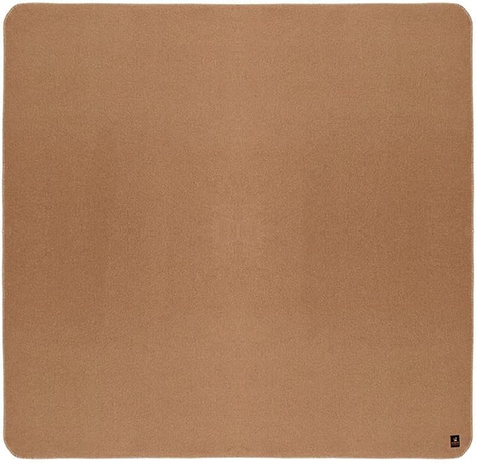 Thick Alpaca Wool Blanket Heavyweight for Camping Outdoors or Using Indoors | Soft Peruvian Alpaca Wool Blankets (Olive Green/Soft Camel, King)